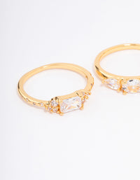 Gold Plated Butterfly Stacking Ring 3-Pack - link has visual effect only