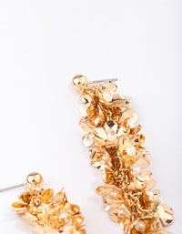 Gold Flower Cluster Drop Earrings - link has visual effect only