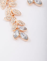 Gold Bling Leaf Drop Earrings - link has visual effect only