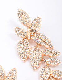 Gold Bling Leaf Drop Earrings - link has visual effect only