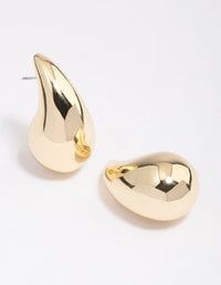 Gold Plated Teardrop Bubble Drop Earrings - link has visual effect only