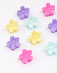 Kids Pastel Flower Mini Hair Claw Clip 10-Pack - link has visual effect only