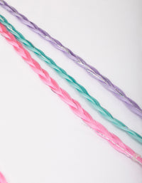 Kids Pastel Braided Bunny Hair Extension Clip - link has visual effect only