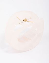 Neutral Acrylic Small Oval Hair Claw Clip - link has visual effect only