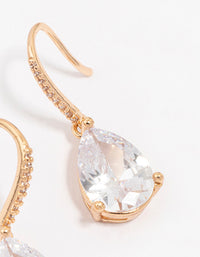 Gold Fine Pear Drop Earrings - link has visual effect only