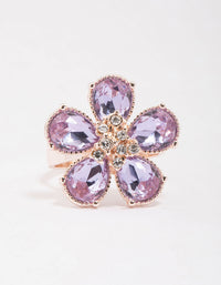 Rose Gold Lilac Flower Petal Ring - link has visual effect only