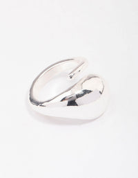 Silver Plated Puffy Cocktail Ring - link has visual effect only