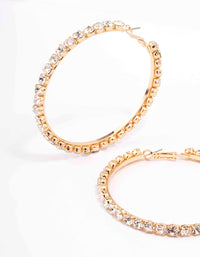 Gold Luxe Bling Drop Earrings - link has visual effect only