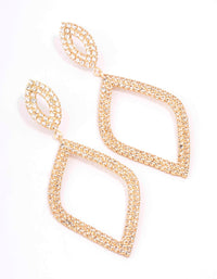 Gold Cup Chain Diamond-Shaped Drop Earrings - link has visual effect only