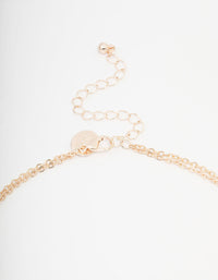 Kids Rose Gold Pearl Butterfly Layered Necklace - link has visual effect only