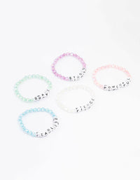 Rainbow Affirmation Bracelets 5-Pack - link has visual effect only