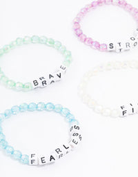 Rainbow Affirmation Bracelets 5-Pack - link has visual effect only