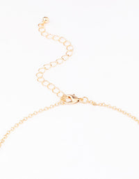 Gold Diamante Cross Droplet Necklace - link has visual effect only