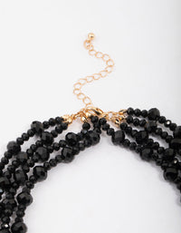 Black Beaded Layered Necklace - link has visual effect only