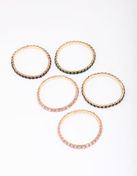 Gold Chunky Cup Chain Bracelet 5-Pack - link has visual effect only