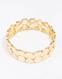 Gold Plated Stretch Hammered Bangle - link has visual effect only