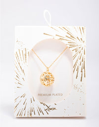 Gold Plated Sphere Pendant Necklace - link has visual effect only