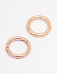 Rose Gold Plated Surgical Steel Sleeper Hoop Earrings 5mm - link has visual effect only