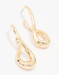 Gold Infinity Hoop Earrings - link has visual effect only