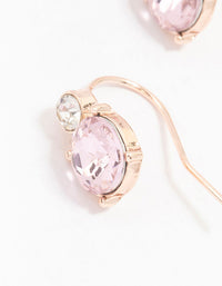 Rose Gold Multiple Czech Crystal Drop Earrings - link has visual effect only