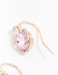 Rose Gold Multiple Czech Crystal Drop Earrings - link has visual effect only