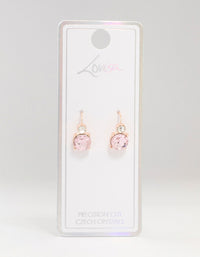 Rose Gold Multiple Czech Crystal Drop Earrings - link has visual effect only