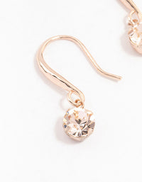 Rose Gold Basic Bohemia Czech Crystals Drop Earrings - link has visual effect only