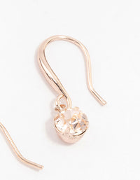 Rose Gold Basic Bohemia Czech Crystals Drop Earrings - link has visual effect only