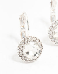 Silver  Continental  Bohemia Czech Crystal Halo Stud Earrings - link has visual effect only
