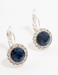 Silver Continental Czech Crystal Halo Stud Earrings - link has visual effect only