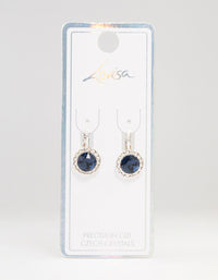 Silver Continental Czech Crystal Halo Stud Earrings - link has visual effect only