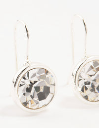 Silver Large Encased Bohemia Czech Crystal Drop Earrings - link has visual effect only