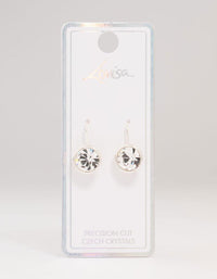 Silver Large Encased Bohemia Czech Crystal Drop Earrings - link has visual effect only