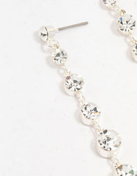 Silver Cascading Bohemia  Czech Crystal Drop Earrings - link has visual effect only