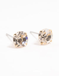 Circular Bohemia Czech Crystal Stud Earrings 7 MM - link has visual effect only