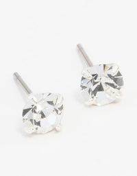 Silver Circular Bohemia Czech Crystals Stud Earrings 5 MM - link has visual effect only