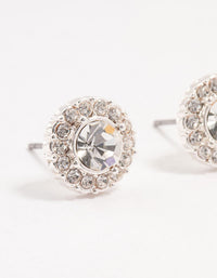 Halo Bohemia Czech Crystal Silver Stud Earrings - link has visual effect only