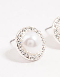 Silver Bohemia Czech Crystal Halo Stud Earrings - link has visual effect only