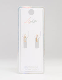 Gold Bohemia Czech Crystals Huggie Earrings - link has visual effect only