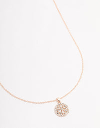 Rose Gold Marquise Bohemia  Czech Crystals  Flower Disc Necklace - link has visual effect only