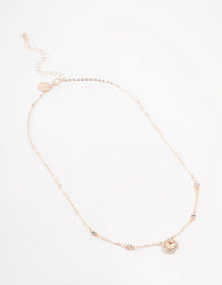 Rose Gold Halo Bohemia  Czech Crystal Necklace - link has visual effect only