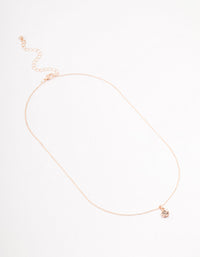 Rose Gold Solitaire Bohemia  Czech Crystal Necklace - link has visual effect only