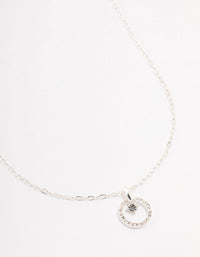 Silver Floating Bohemia Czech Crystal Circle Necklace - link has visual effect only