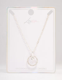 Silver Floating Bohemia Czech Crystal Circle Necklace - link has visual effect only