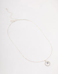 Silver Floating Bohemia Czech Crystal Circle Necklace - link has visual effect only