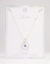 Silver Floating Bohemia Czech Crystal Circle Necklace - link has visual effect only