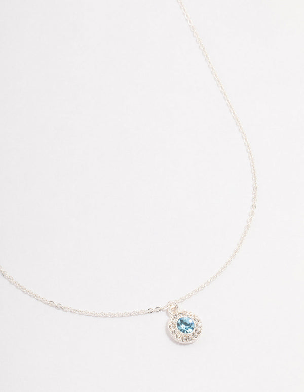 Silver Halo Czech Crystal  Necklace