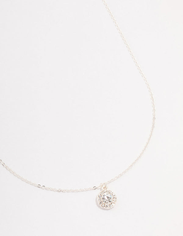 Silver Halo Bohemia  Czech Crystal Necklace