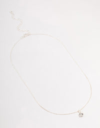 Silver Solitaire Bohemia Czech Crystal Necklace - link has visual effect only