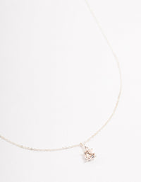 Silver Solitaire Bohemia Czech Crystal Necklace - link has visual effect only